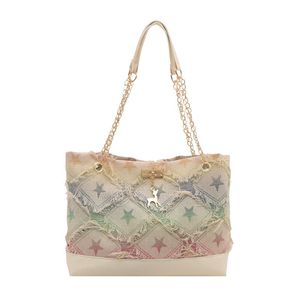 Nouveau sac fourre-tout en toile vieillie printemps-été grande capacité, sac à bandoulière portable pour femme - Product Image 2