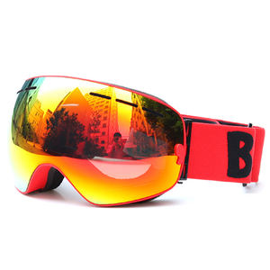 100% แว่นตาสกีเลนส์ทรงกลมเคลือบสองชั้นความละเอียด HD ป้องกันการเกิดฝ้าสำหรับสกีรีสอร์ท - Product Image 4