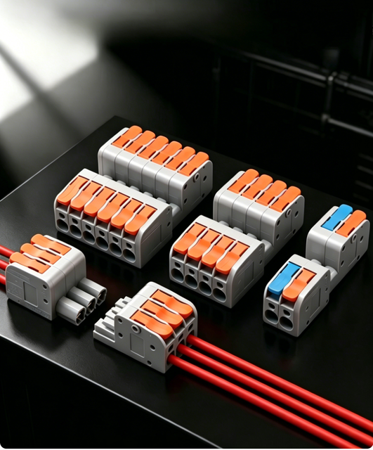 Screw Terminal Block Brass Contact 1-5 AWG Conductor 32A Max Continuous Amp Wire-to-Wire Quick Disconnect for Home Appliances