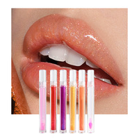 Gloss à lèvres transparent en vrac, pigment minéral, effet mat, repulpant, brillant, hydratant, végan, logo personnalisé, vente en gros, marque privée