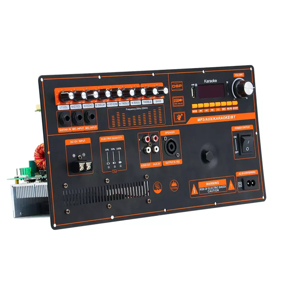 High Quality Karaoke Amplifier Mono Digital Board Bass BT Amplifier Board 200W YD-280AB.PCB+YD-PA10TY.PCB -HORIZONTAL