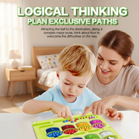 Jeu de labyrinthe magnétique 2026 pour enfants, avec perles colorées et numérotées, pour l'éveil et l'apprentissage du contrôle du stylo, jouet éducatif pour enfants, vente en gros