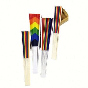 Éventail pliant espagnol de 23 cm avec logo personnalisé imprimé pour mariage, fête et promotion à un prix avantageux - Product Image 4