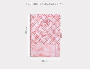 Carnet A5 en similicuir PU rigide avec logo personnalisé, élastique et attache pour stylo, pages indexées découpées et pochette en papier - Product Image 4