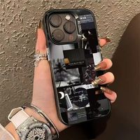 Coque de téléphone portable en TPU et PC avec impression photo Flower Life, plaquée argent, pour iPhone Xs 11 12 13 14 15 16 17 18 Pro Max