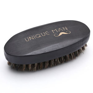<span class=keywords><strong>Brosse</strong></span> à <span class=keywords><strong>barbe</strong></span> en poils de sanglier de haute qualité avec logo personnalisé, en bois noir, vente directe d'usine, poils de sanglier sauvage, pour cadeau masculin - Product Image 1