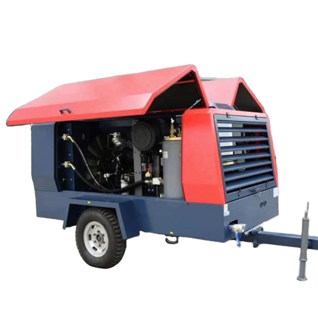 High Quality and Cheaper 550CFM 16Bar Portable Diesel Screw Mounted Air Compressors for Mining