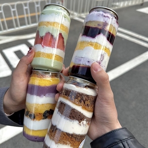 Boîte en PET transparente de qualité alimentaire vide de 250 ml, 330 ml, 500 ml avec couvercle à ouverture complète en aluminium pour gâteaux et desserts - Product Image 4