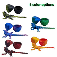 Vashine - Huevo de Lagarto Impreso en 3D, Colorido, de PLA, Flexible, de Cristal, Divertido, Creativo, Decoración para el Hogar, Juguetes