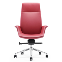 FURICCO — chaise de bureau en cuir, siège de bureau moderne avec Base en Aluminium, de Style américain, pour gestion