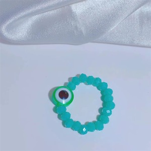 Anillo de cuentas elásticas de resina acrílica, sortija elástica colorida hecha a mano con cuentas azules, 11 colores, estilo bohemio - Product Image 6