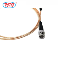 Cable SDI Delgado de 75 Ohmios de Fábrica, Ensamblaje de Cable de Conexión RF RG179 Recto con Conector BNC Macho a Conector BNC Macho para Video UHD 4K