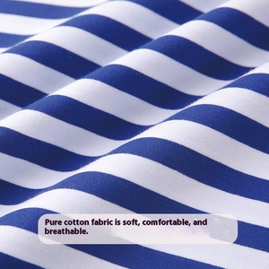 <span class=keywords><strong>Maglietta</strong></span> <span class=keywords><strong>blu</strong></span> <span class=keywords><strong>e</strong></span> bianca a maniche corte Vintage in puro cotone camicia anima mare girocollo mezza manica a <span class=keywords><strong>righe</strong></span> - Product Image 4
