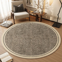 Tapis de salon moderne français de luxe, fait main, en polyester haut de gamme, motif floral, pour table basse