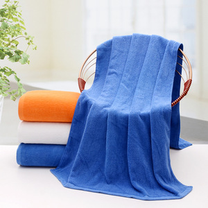 Toalla de Baño de Algodón Puro 70x140 cm, Color Sólido, para Uso Hotelero, Azul Rey, Naranja, Café, Gris - Product Image 1