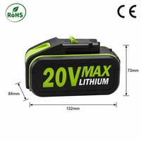 Baterai Pengganti Lithium Ion 20V Kompatibel dengan Peralatan Listrik Tanpa Kabel WA3553 WA3551 WA3551.1
