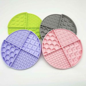 Tapis de nourriture lente pour chien VaryWell personnalisé, labyrinthe en <span class=keywords><strong>nid</strong></span> <span class=keywords><strong>d</strong></span>'<span class=keywords><strong>abeille</strong></span>, tapis à lécher en silicone pour chat et chien avec ventouse - Product Image 2