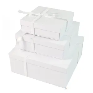 Boîte à cadeau préservée gris 1 pièce, grande boîte à cadeau pliable, emballage de Cadeaux pour la fête des mères, coffres-cadeaux avec couvercle et remplissage de papier en broyeur