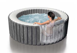 <span class=keywords><strong>Intex</strong></span> 28440 Pure Spa Greywood <span class=keywords><strong>Deluxe</strong></span> Set 196X71Cm piscine d'hydromassage ronde gonflable jardin extérieur piscines à tubes chauds - Product Image 2
