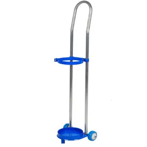 Bom Preço Portátil De Aço Inoxidável Oxigênio Cilindro Trolley Carrying Hand Steel Cart