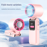 Ventilateur et refroidisseur portatif 3-en-1 à bas prix, rechargeable, pliable avec lumière, idéal pour la voiture, autonomie de 4 à 6 heures