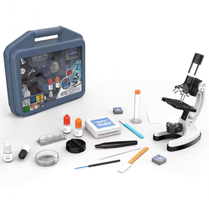 Kits Scientifiques pour Enfants Microscope 100x-1200x 28 pièces Kit <span class=keywords><strong>de</strong></span> Microscope pour Débutants Enfants Microscope en Métal avec Boîte <span class=keywords><strong>de</strong></span> Transport - Product Image 1