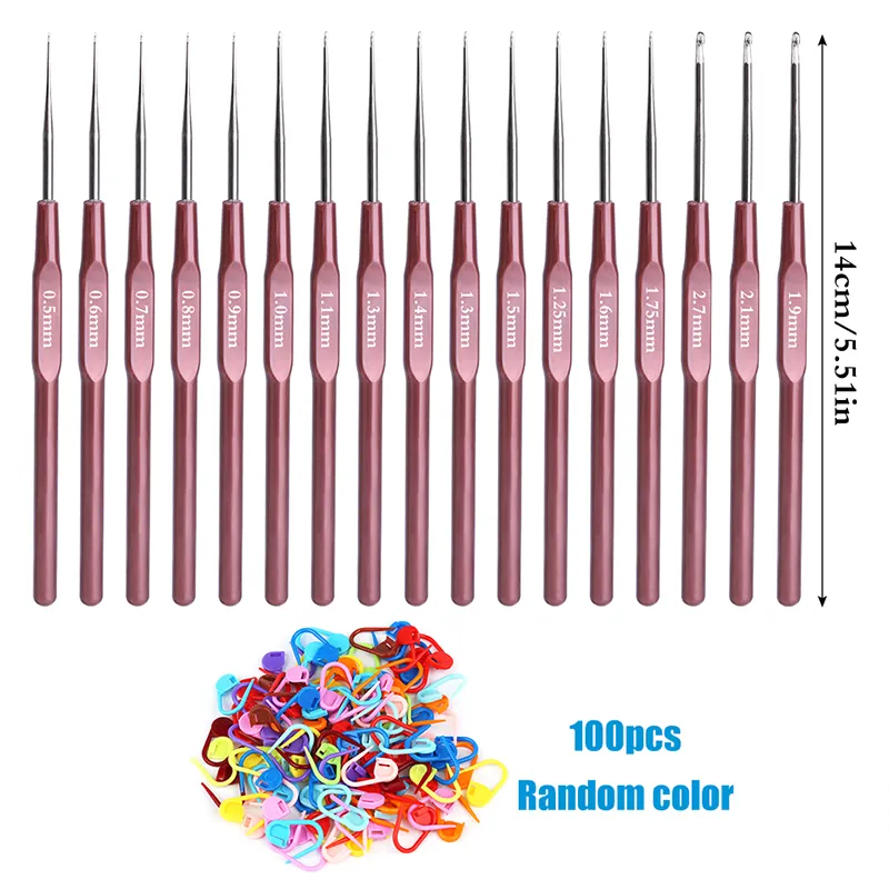 MGZ-113 Chuyên Nghiệp Đan Crochet Crochet Móc Thiết Lập Đan Needles Thiết Crochet Móc