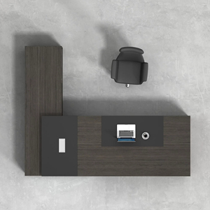 Bền màu đen hiện đại Thiết kế sang trọng văn phòng điều hành Bàn bởi Trung Quốc Nhà cung cấp hình chữ nhật Ông Chủ bàn - Product Image 4