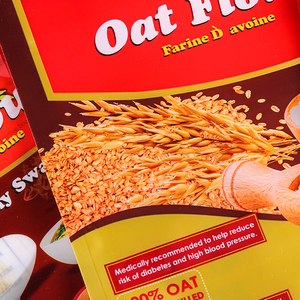 Sachet d'emballage alimentaire personnalisé à fond plat en PE <span class=keywords><strong>de</strong></span> qualité alimentaire avec fermeture éclair thermoscellable et pochette autoportante à marquage à chaud pour la <span class=keywords><strong>farine</strong></span> - Product Image 5