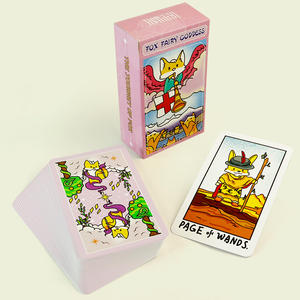 Cartes de tarot personnalisées avec impression de la déesse renarde fée sur une boîte haut de gamme pour un jeu complet de cartes de tarot et un guide - Product Image 5