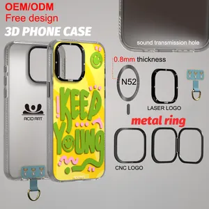 เคสโทรศัพท์มือถือ3D ใสระดับไฮเอนด์5ชั้นพร้อมบรรจุภัณฑ์สำหรับ iPhone