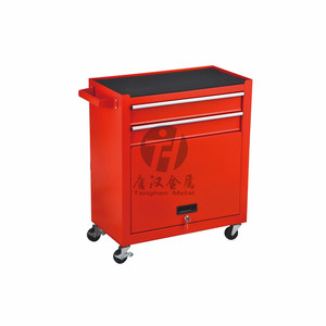 Coffre de rangement à roulettes, boîte de rangement pour garage, organiseur d'outils <span class=keywords><strong>avec</strong></span> 6 tiroirs coulissants à roulements à billes pour chantier de travaux lourds, rangement en acier - Product Image 6