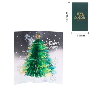 Cartes de Noël Artisanales 3D avec Arbre de Noël Pop-up, Cartes de Vœux de Noël et de Nouvel An avec Enveloppe et Autocollant - Product Image 2