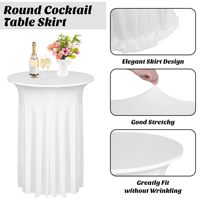 Prix usine méduse Style Table plinthe nappe élastique pour salle de Banquet conférence Buffet Bar hôtel événement fournitures