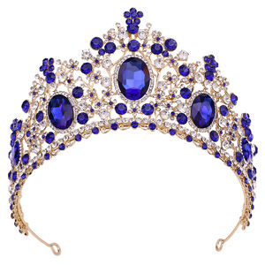 Euro-amerikan lüks taklidi alaşım düğün Tiara yüksek kalite gelin yarışmasında taç moda aksesuar yıldönümü için - Product Image 1