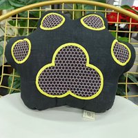 Großhandel Katzen-Plüschkissen Einfarbiges Rundes Design Maßgefertigtes Niedliches Formkissen aus Leinen Sitzkissen Dekokissen