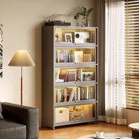 Meuble de Rangement Luxe Anti-Poussière en Verre Transparent pour Sacs et Cosmétiques, Idéal pour Chambre à Coucher et Présentation