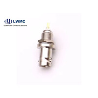 Conector coaxial de cable hembra/macho BNC, mamparo hembra BNC recto montado con olla de soldadura