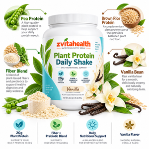 Proteína Vegetal en Polvo de Marca Privada <span class=keywords><strong>para</strong></span> Adultos, Probióticos, Enzimas Digestivas, 2 lb, 30 Porciones, 21 g de Proteína, Sin GMO, Certificado GMP - Product Image 2
