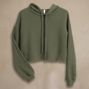 Sudadera Corta para Mujer, Color Verde Oliva, Estilo Casual, Manga Larga, Tejida, Ecológica, 100% Algodón, Transpirable, para Invierno - Product Image 4