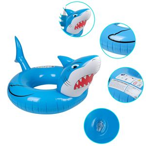 <span class=keywords><strong>Bouée</strong></span> d'eau gonflable personnalisable en plastique de flotteur d'animaux marins d'anneau de natation de requin de PVC - Product Image 2