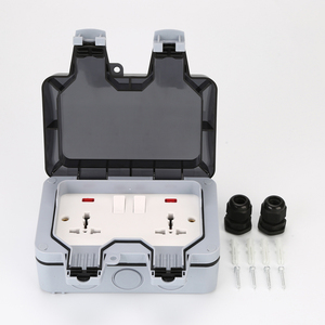 Chiều Cao IP66 13A <span class=keywords><strong>2</strong></span>-<span class=keywords><strong>GANG</strong></span> DP Thời Tiết Ngoài Trời Ổ Cắm Chuyển Mạch Đa Năng Của Anh Với MP22-UN NEON - Product Image 4