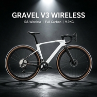 Vélo de route Gravel-v3 24 vitesses avec freins à disque en fibre de carbone, passage des câbles interne et changement de vitesse sans fil