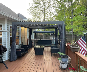 Pérgola Bioclimática Moderna de Aluminio <span class=keywords><strong>4x4</strong></span> con Techo de Láminas Inteligente Automático, Impermeable, para Patio, Piscina, con Protección Solar - Product Image 5
