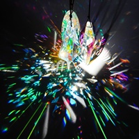 Grand pendentif en cristal K9, prisme en verre, attrape-soleil arc-en-ciel, ornement suspendu pour lustre, décoration de maison, jardin, fenêtre