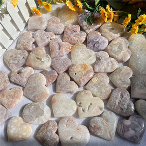 قلب من الجوزي من الجشمت الكريستالي الوردي الطبيعي بسعر الجملة مرتفع الطلب يصلح كهدية للزفاف وشفاء الألم - Product Image 4