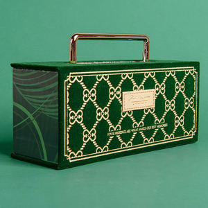 <span class=keywords><strong>Golden</strong></span> Ocean Luxury cartón personalizado cumpleaños flor perfume joyería cosmética caja de embalaje de regalo con asa favores de la boda - Product Image 1