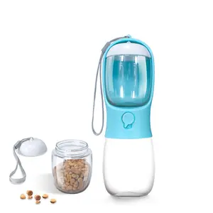 Dispensador Automático <span class=keywords><strong>de</strong></span> <span class=keywords><strong>Agua</strong></span> para Perros <span class=keywords><strong>de</strong></span> Plástico con Contenedor <span class=keywords><strong>de</strong></span> Comida Desmontable, Portátil para Exteriores - Product Image 1