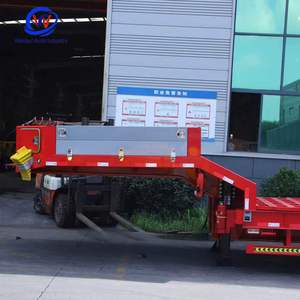 Semi-remorque surbaissée à double essieu 100 tonnes pour le transport d'équipements lourds miniers et <span class=keywords><strong>de</strong></span> construction - <span class=keywords><strong>Prix</strong></span> usine - Product Image 3
