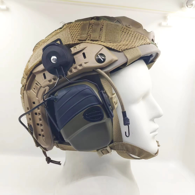 GS552P2AA-M1 Tactical Headset Portable Rail Adapter Electronic Hearing Protection 25dB Noise Reduction AAA Battery for Tactical